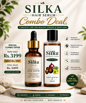 Silka Hair Care Combo Deal – Multifunctional Hair Serum (15ml) + 100% Organic Hair Oil (100ml)